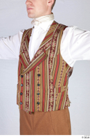  Photos Man in Historical formal suit 3 19th century Historical clothing decorated vest upper body white shirt 0002.jpg